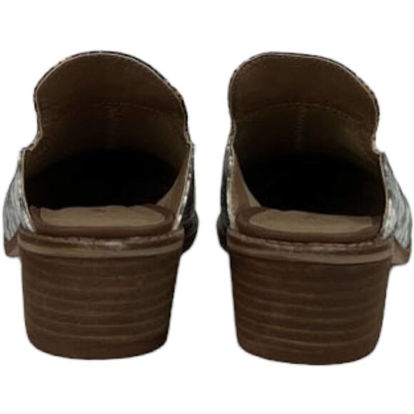 Chinese Laundry Marnie Python Snake Print Mule Stacked Heel Loafers Clogs US 6 - Picture 7 of 9